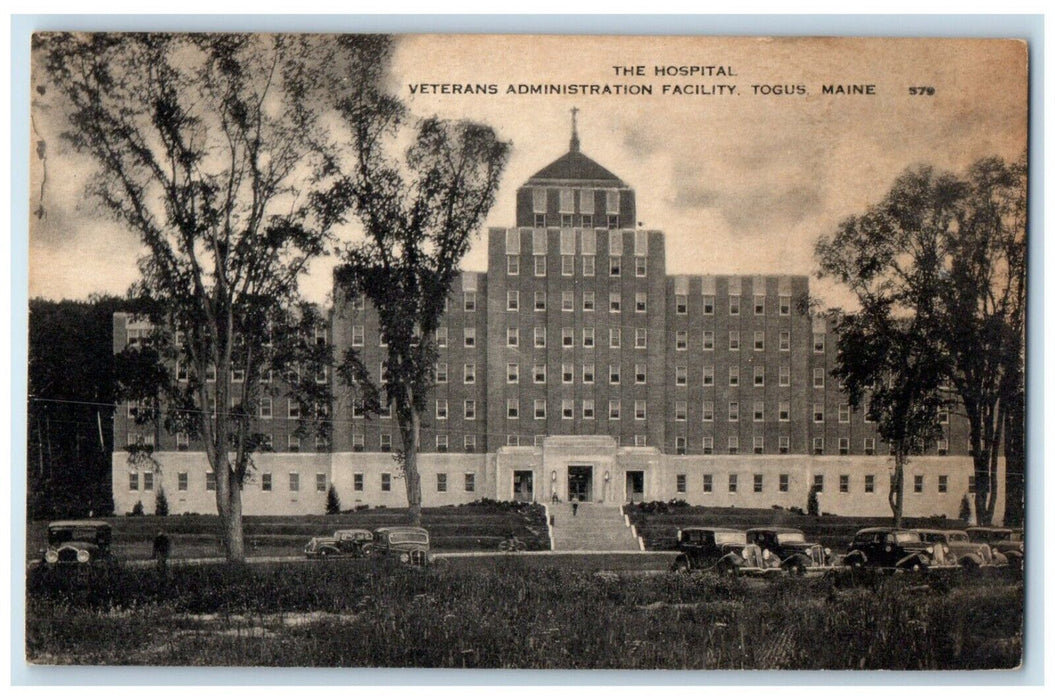 c1940 Hospital Veterans Administration Facility Togus Maine ME Vintage Postcard