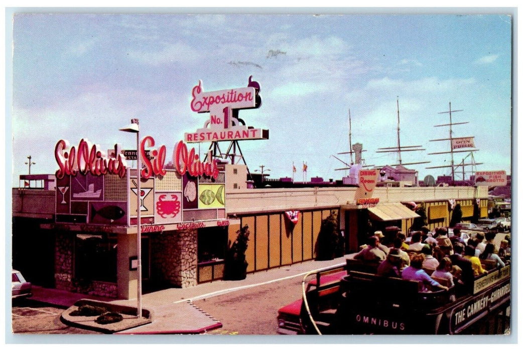 1970 Sil Oliva Exposition Restaurant San Francisco California CA Posted Postcard