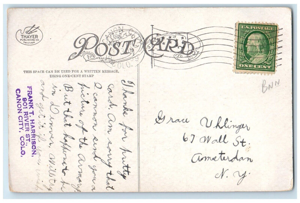 1909 South Canon High School Exterior Building Canon City Colorado CO Postcard