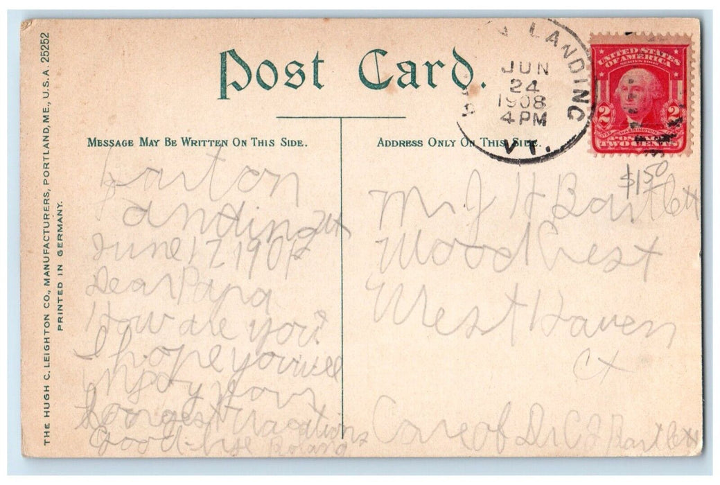 1908 Carriage Drive Horse Street Road West Claremont New Hampshire NH Postcard
