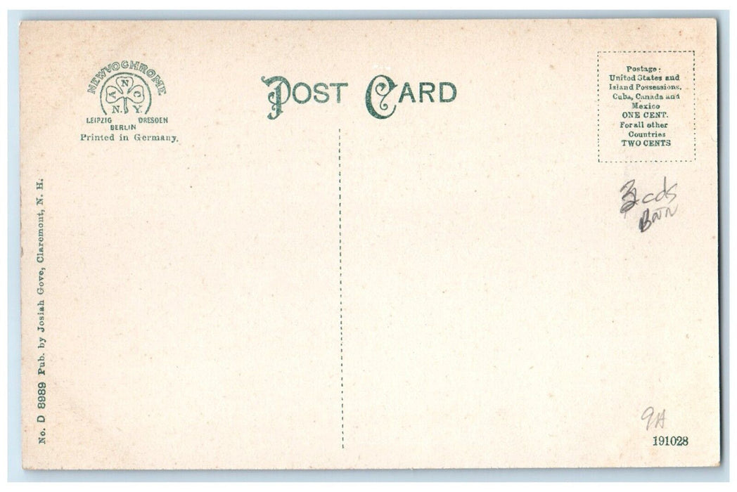 c1910 Residence F.P. Maynard Exterior Houses Claremont New Hampshire NH Postcard