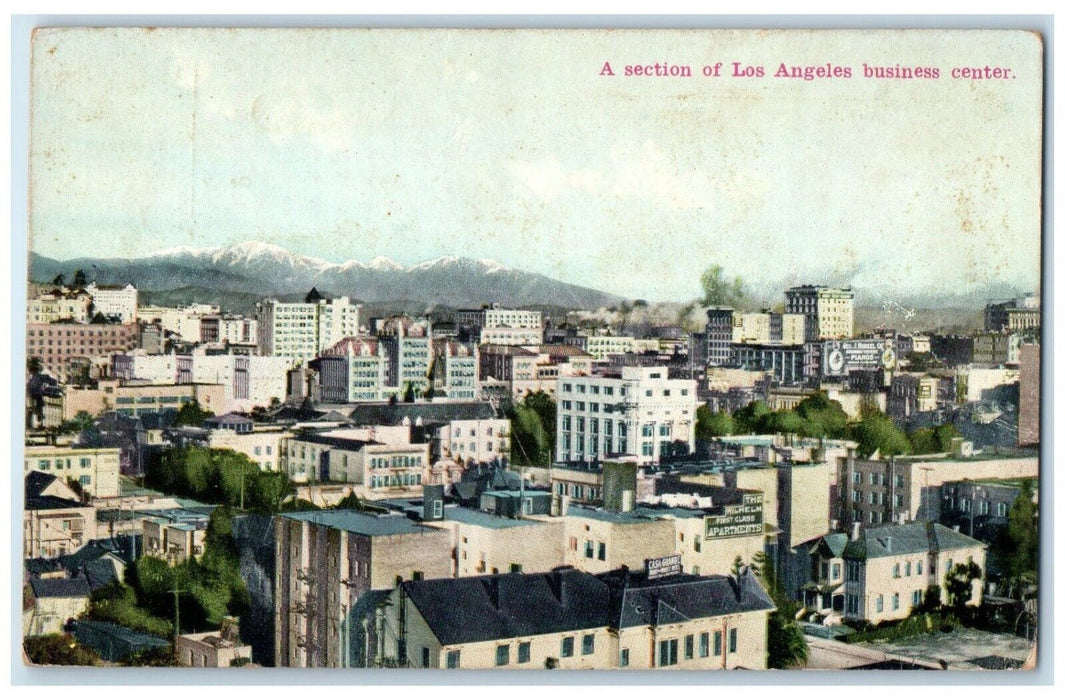 c1910's A Section Of Los Angeles Business Center California CA Antique Postcard