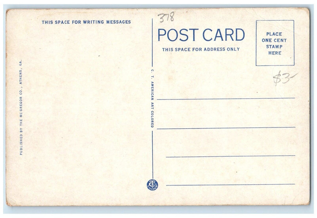 1920 Exterior Georgia State Teachers College Building Athens Georgia GA Postcard