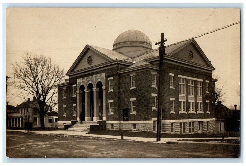 c1910's First Baptist Church View California Missouri MO RPPC Photo Postcard