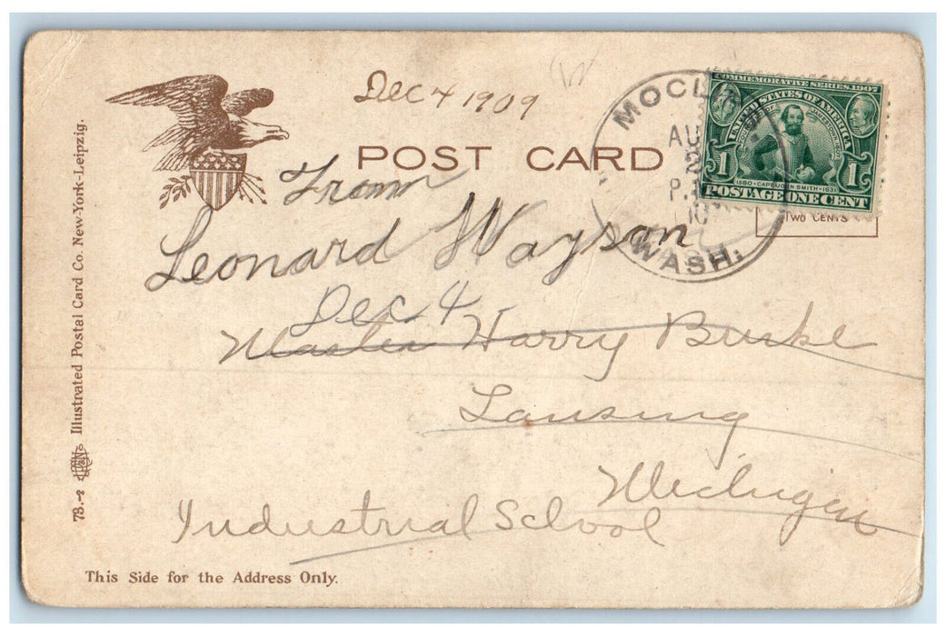 1909 Moclips By The Sea Moclips Washington WA Antique Posted Postcard