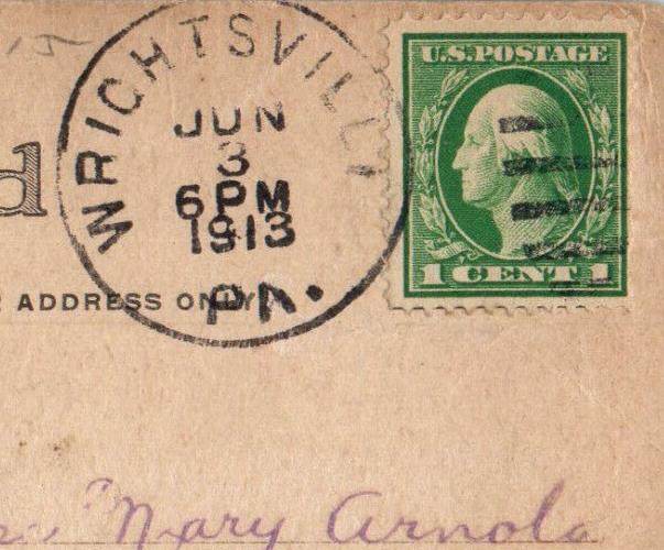 1913 Duck The Farmers Daughter Farm Wrightsville Pennsylvania PA Postcard