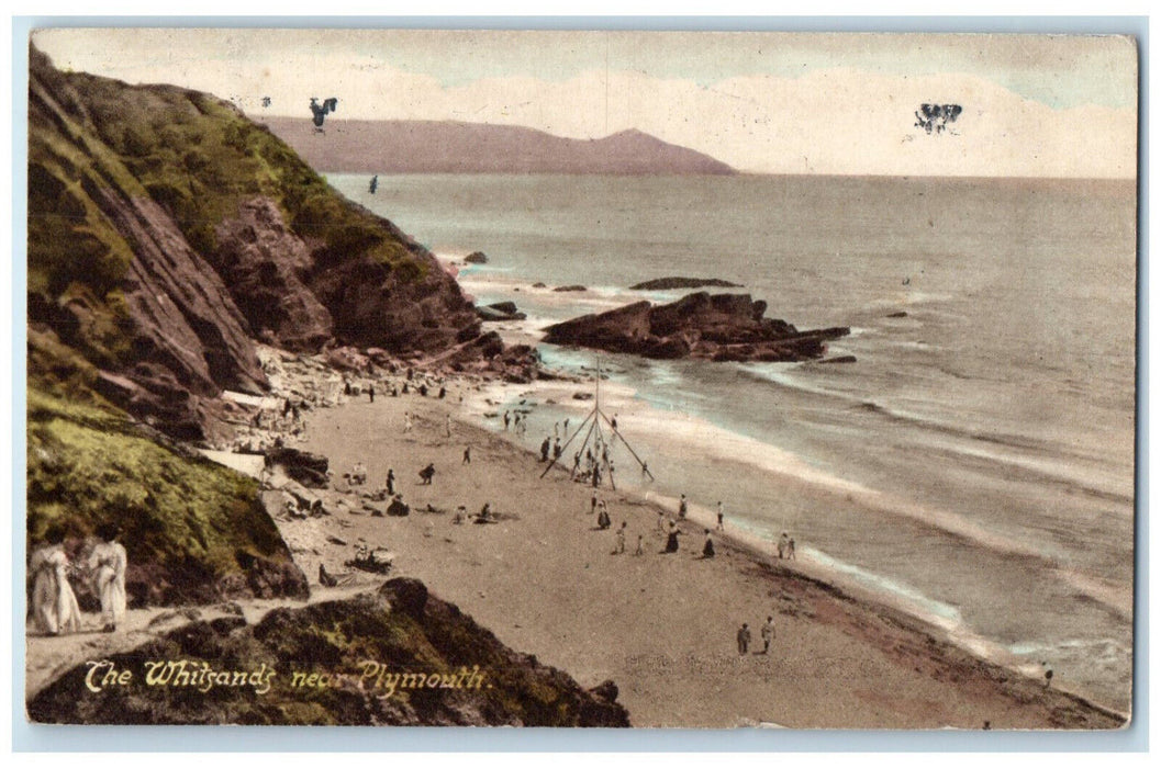 1921 The Whitsands Near Plymouth England Antique CAP Series Postcard