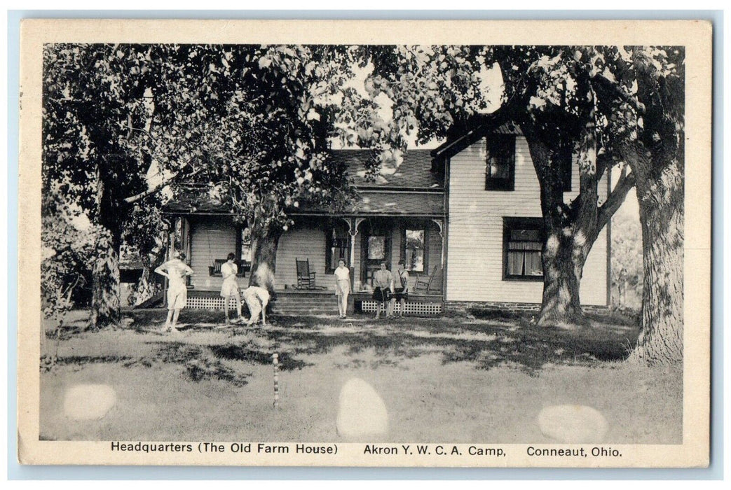 1938 Headquarters Old Farm House Akron YWCA Camp Conneaut Ohio Vintage Postcard