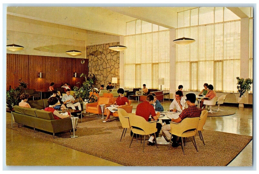 c1950's Main Lounge In The College Union Interior View Warrensburg MO Postcard