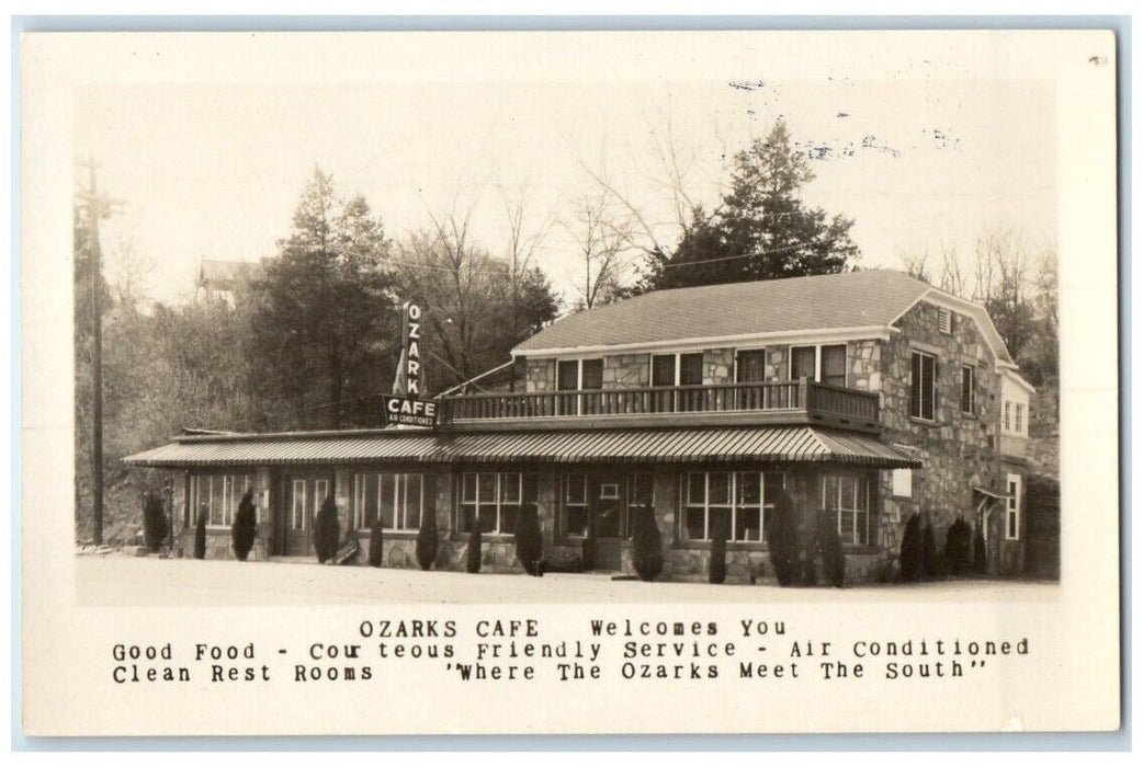 c1950's Ozarks Cafe Restaurant View Clinton Arkansas AR RPPC Photo Postcard