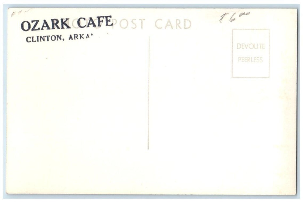 c1950's Ozarks Cafe Restaurant View Clinton Arkansas AR RPPC Photo Postcard