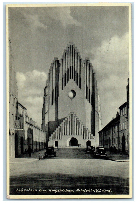 1953 Grundtvig’s Church Protestan Church in Copenhagen Denmark Postcard