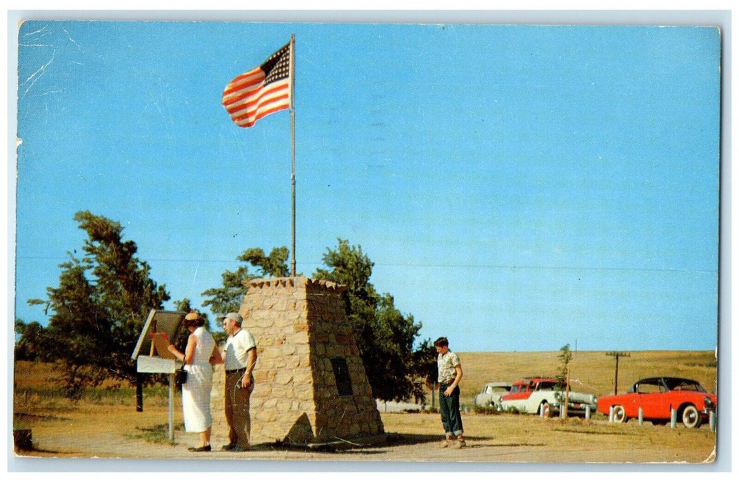 1959 Geographical Center United States Monument Park Lebanon Kansas KS Postcard