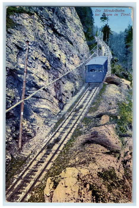 c1910 The Mendola Railway near Rozen in Tyrol Austria Antique Posted Postcard