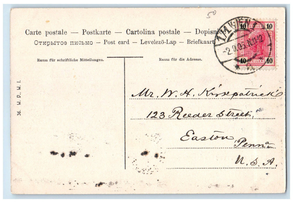 1905 Road Buildings View Schottenring Vienna Austria Posted Antique Postcard