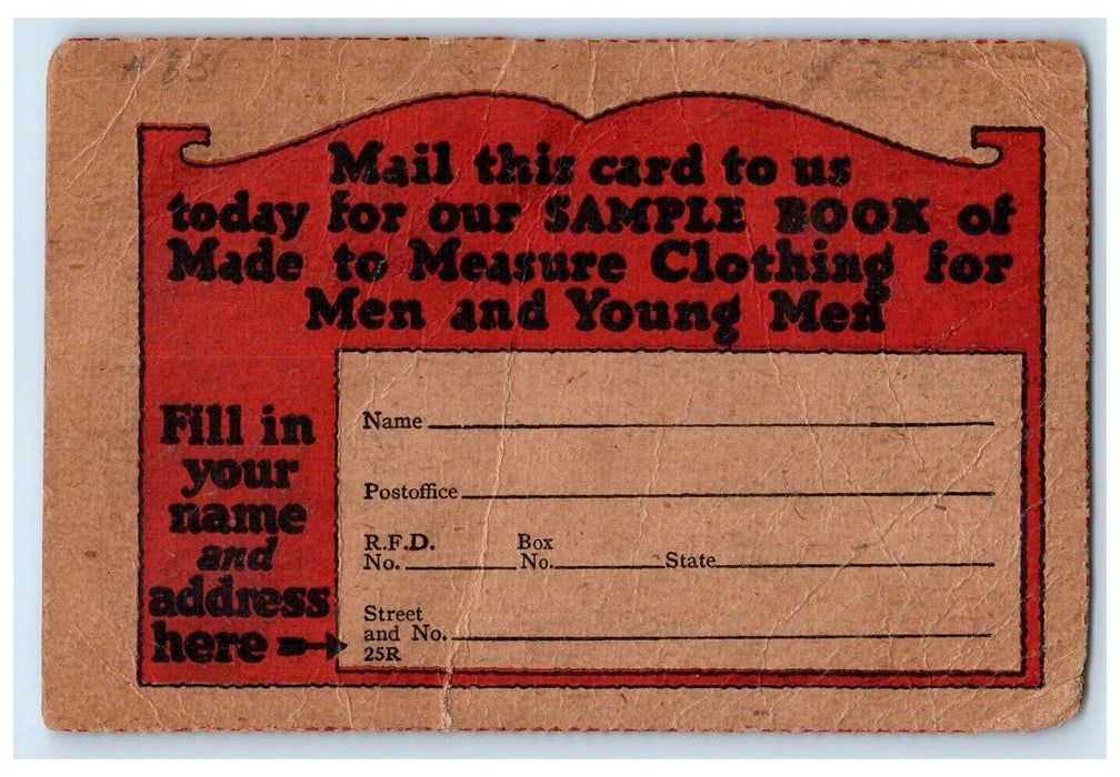 Book Made To Measure Clothes Sears Roebuck Co Chicago IL Advertising Postcard