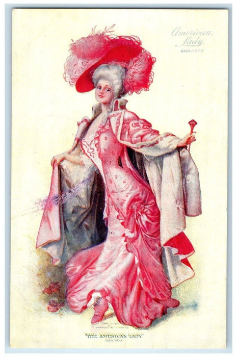 1909 American Lady Corsets Monmouth Illinois IL, EB Colwell Co. Antique Postcard