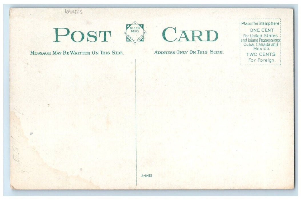 c1910 Homesteader Sod Home House Wagon Kansas Vintage Antique Unposted Postcard