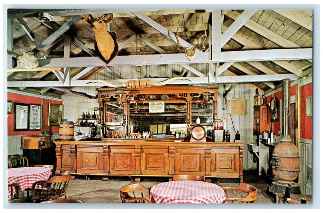 c1960 Interior Alamo Saloon Old Abilene Town Abilene Kansas KS Unposted Postcard