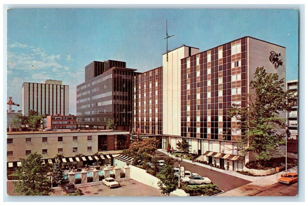 c1950's The Clayton Inn Hotel Building Cars Clayton Missouri MO Vintage Postcard