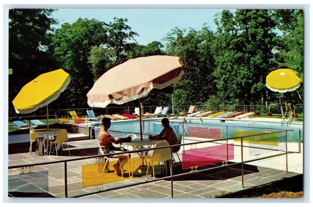 c1950's Coral Court Motel And Swimming Pool St. Louis Missouri MO Postcard