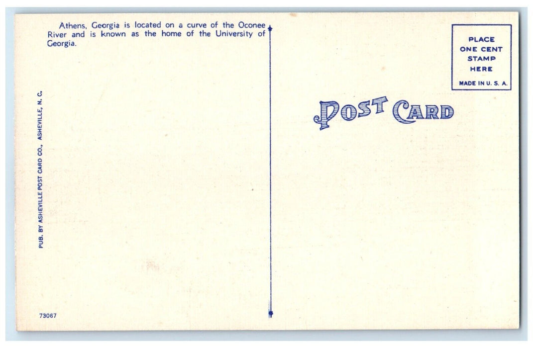 View Of Washington St. Looking East Big Star Cars Athens Georgia GA Postcard