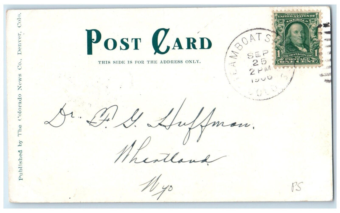1906 Scenic View Bitter Springs Steamboat Springs Colorado CO Posted Postcard