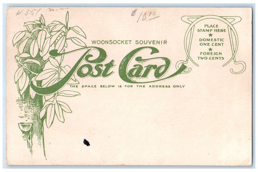 c1905 Footwear Of Nations Canada Woonsocket Rubber Co. Shoe Advertising Postcard