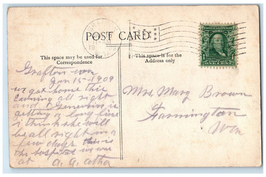 1909 St. Josephs Hospital Caroline Street Exterior Baltimore Maryland Postcard