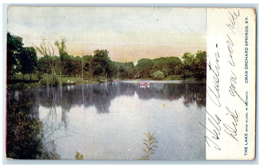 1907 The Lake Main Bldg. Crab Orchard Springs Kentucky KY Antique Postcard