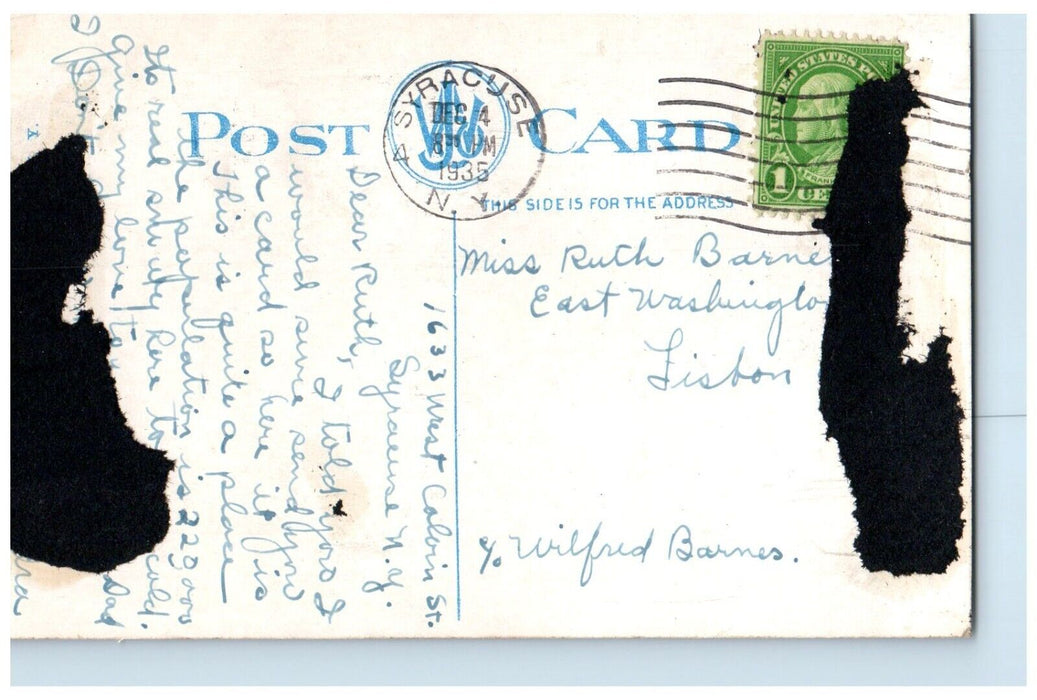 1935 Jefferson-Clinton Streets Exterior Building Syracuse New York NY Postcard