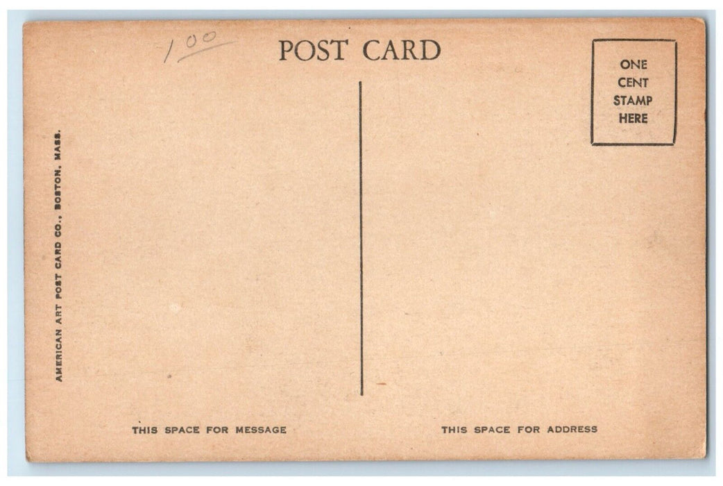 c1940 Jr. High School Mill Pond Exterior Lake Portsmouth New Hampshire Postcard