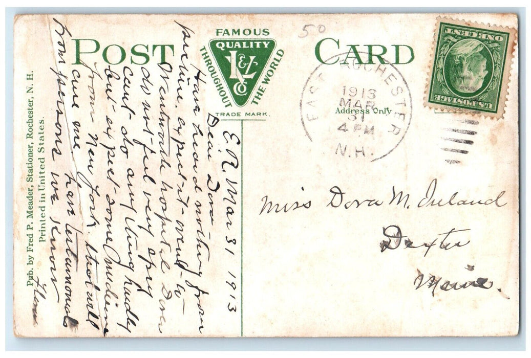 1913 South Main Street Road Exterior Houses Rochester New Hampshire NH Postcard