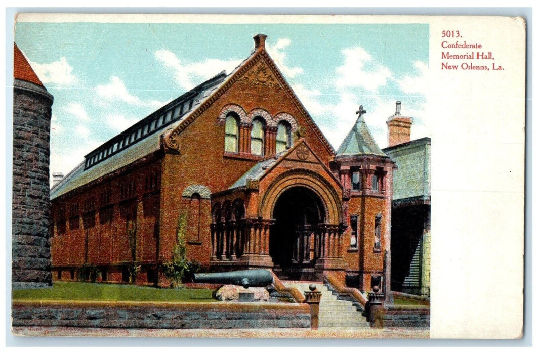 c1905 Confederate Memorial Hall Building New Orleans Louisiana LA Postcard