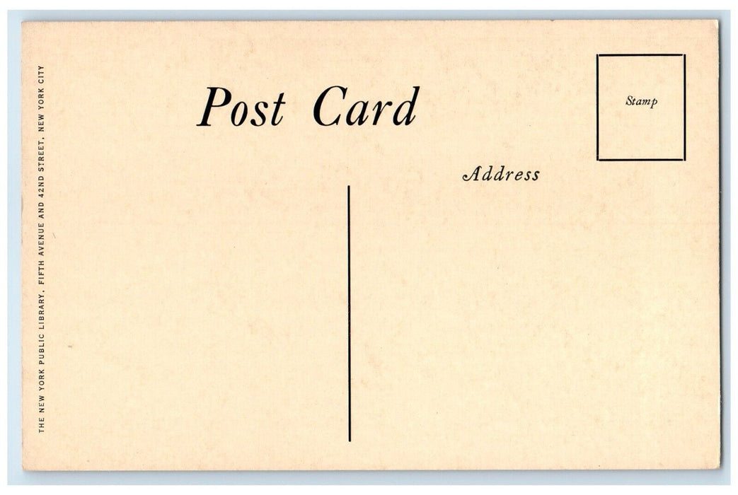 c1940 New York Public Library Central Building Main Reading Room Chairs Postcard