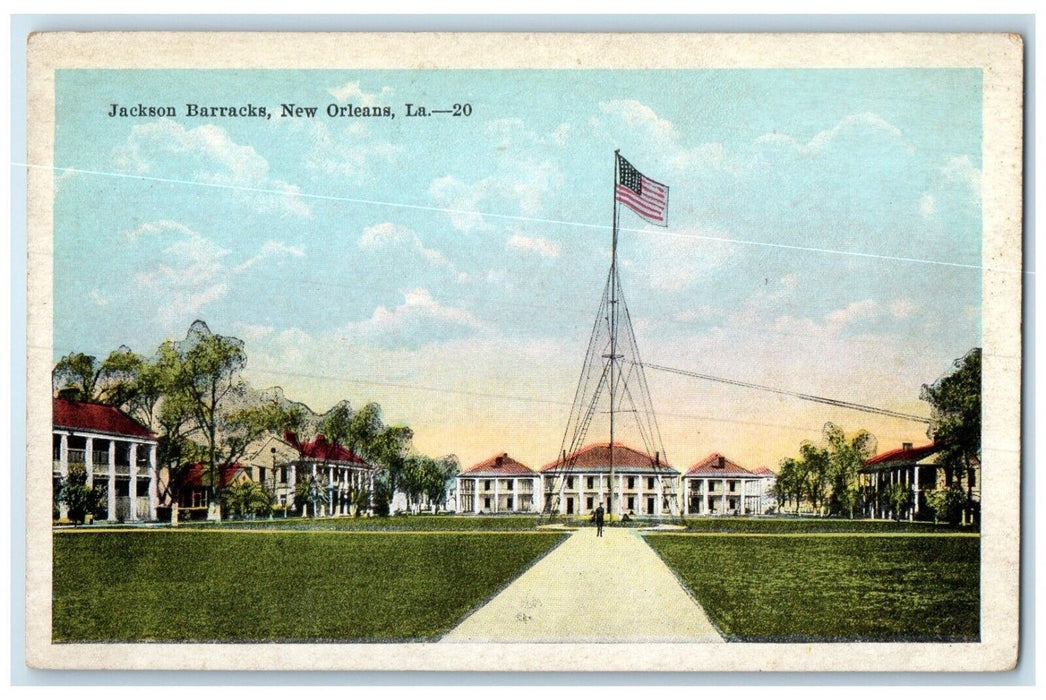 c1910's View Of Jackson Barracks New Orleans Louisiana LA Antique Postcard