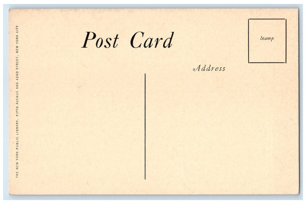 c1940 New York Public Library Central Building Avenue Street Facades NY Postcard