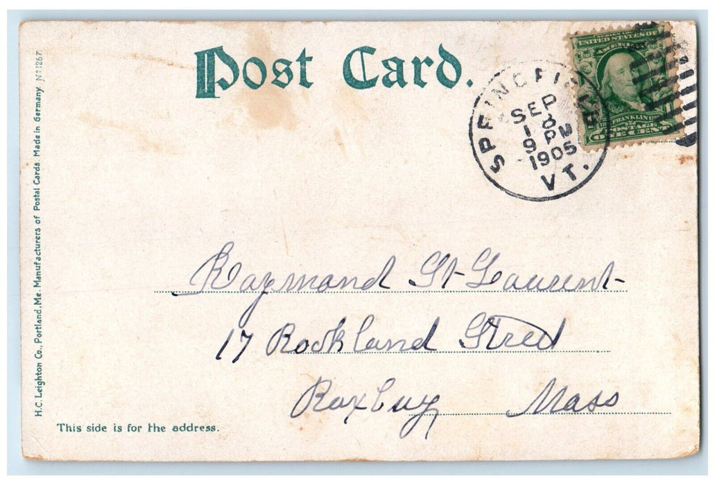 1905 Boat Landing Steamer Wharf Pier Dock Weirs New Hampshire Vintage Postcard