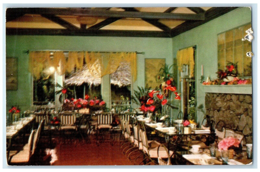 c1960 Waioli Tea Room Manoa Valley Salvation Army Home Honolulu Hawaii Postcard
