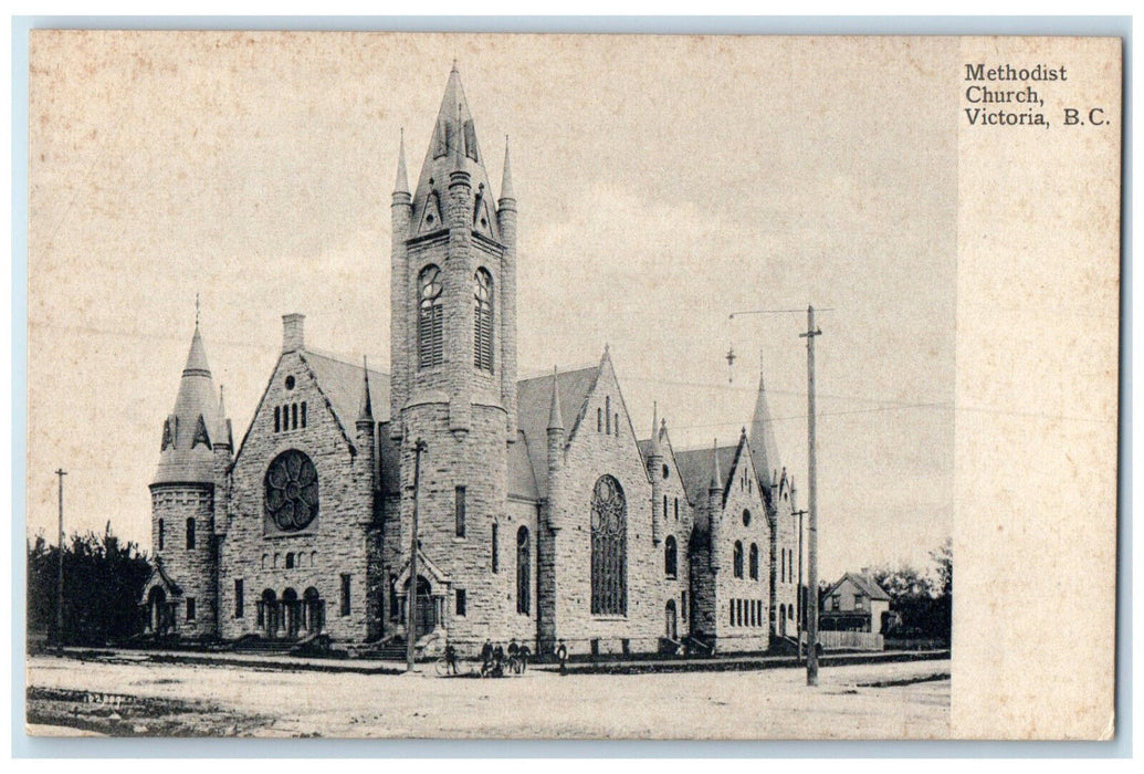 c1905 Methodist Church Victoria British Columbia Canada Antique Postcard