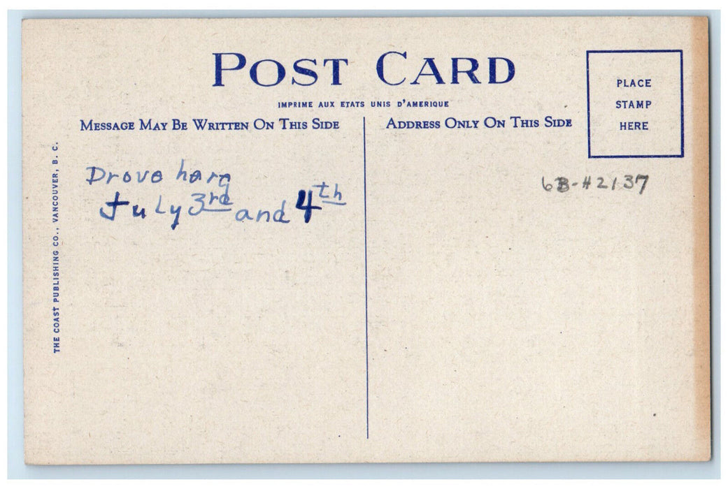 c1940's BC Electric Granville Street Vancouver British Columbia Canada Postcard