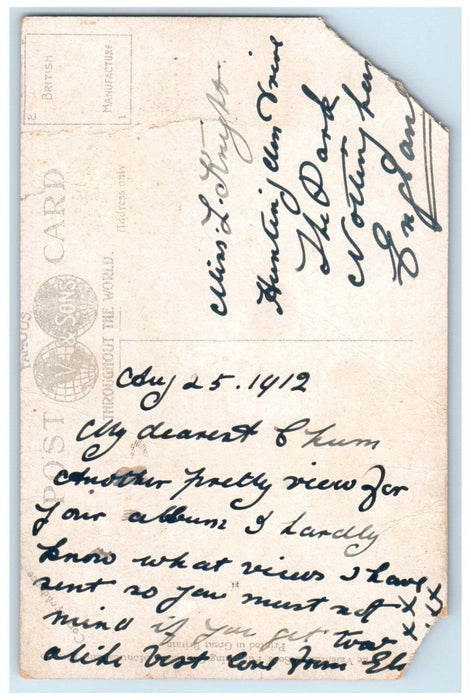 1912 Twelfth Line Bridge on Riveer Thames Woodstock Ontario Canada Postcard
