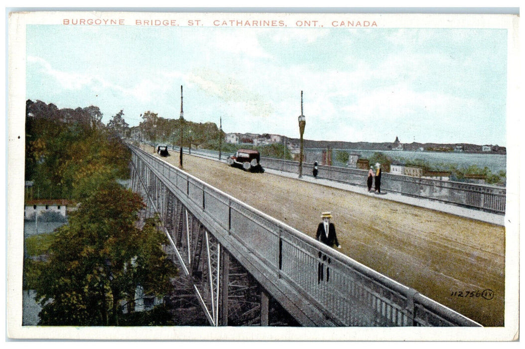 c1920's Burgoyne Bridge St. Catharines Ontario Canada Antique Unposted Postcard