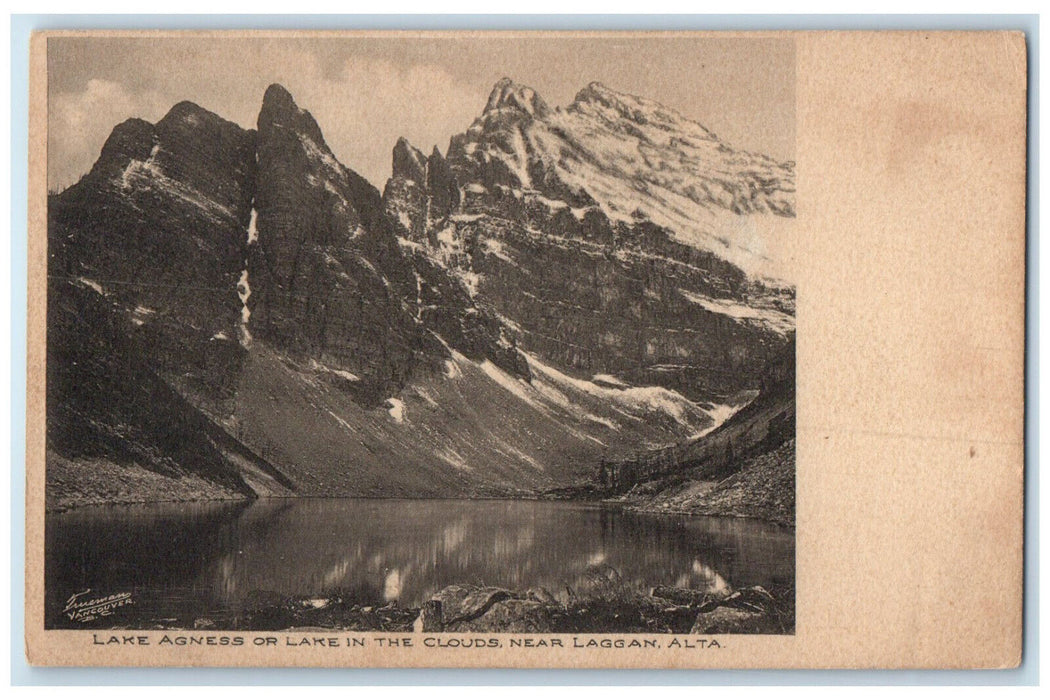 c1910 Lake Agness OR Lake In The Clouds Near Laggan Alberta Canada Postcard