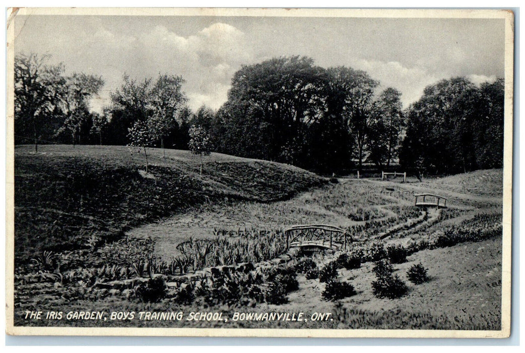 1936 Iris Garden Boys Training School Bowmanville Ontario Canada Postcard
