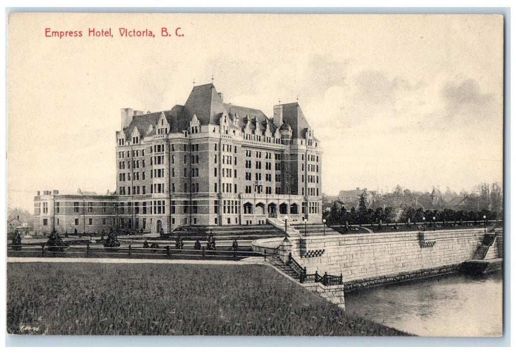 c1910 Empress Hotel Victoria British Columbia Canada Antique Unposted Postcard