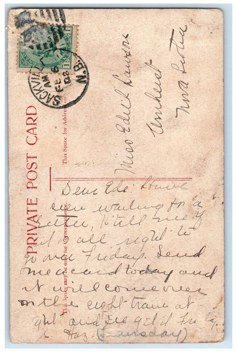 c1910 Fountain Mount Allison Ladies College Sackville NB Canada Postcard