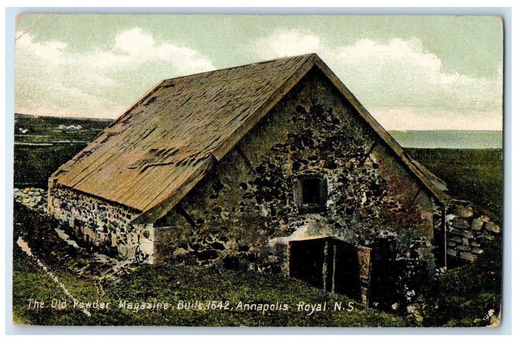 c1910 The Old Powder Magazine Annapolis Royal Nova Scotia Canada Postcard