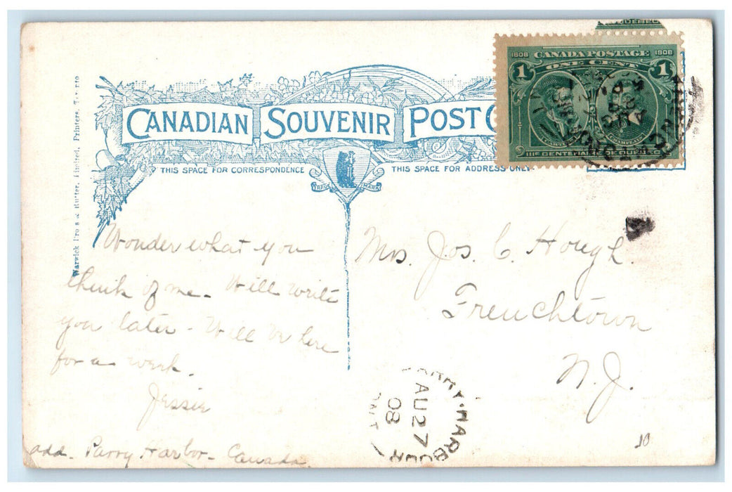 1908 On The Seguin River Georgian Bay District Canada Posted Antique Postcard