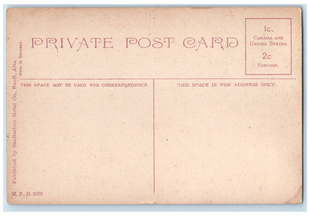c1910 Scene at Mount Rundle Banff Alberta Canada Unposted Antique Postcard